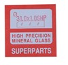 Bild von Mineralglas 1,0mm ohne Dichtung von 130-400  in 1/10mm Abständen