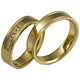 Bild von Ring Edelstahl PVD Gold mit Zirkonia Gr. 50-62