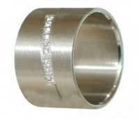 Bild von Ring Edelstahl gefasste Steine  50-62 15mm breit
