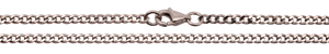 Bild von Flachpanzerkette 1,8x0,8mm Edelstahl mit Karabiner 38-60cm lang 