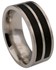 Bild von Edelstahl - Ring mit Einlagen schwarz