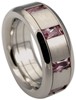 Bild von Ring Edelstahl gefasst Rose´