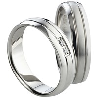 Bild von Ring Edelstahl gefasste Steine / Damenring Gr. 50-62