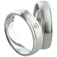 Bild von Ring Edelstahl mit gefassten Zirkonia Gr. 50-62