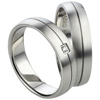 Bild von Ring Edelstahl mit gefassten Zirkonia Gr. 50-62