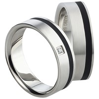 Bild von Ring Edelstahl mit gefassten Zirkonia Gr. 50-62