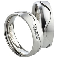 Bild von Ring Edelstahl ohne Stein Gr. 54-74