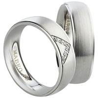 Bild von Ring Edelstahl mit gefassten Zirkonia Gr. 48-62