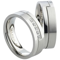 Bild von Ring Edelstahl ohne Stein Gr. 54-74