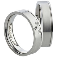 Bild von Ring Edelstahl mit gefassten Zirkonia Gr. 48-62