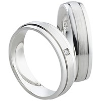 Bild von Ring Silber 925/- rhodiniert mit Zirkonia Gr. 50-62