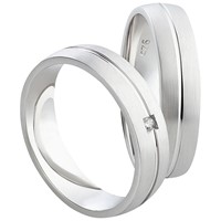 Bild von Ring Silber 925/- rhodiniert Gr. 54-70