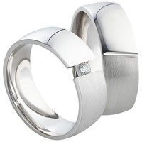 Bild von Ring Silber 925/- rhodiniert mit Zirkonia Gr. 50-62