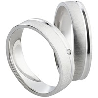 Bild von Ring Silber 925/- rhodiniert mit Zirkonia Gr. 50-62