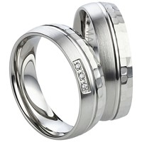 Bild von Ring Edelstahl ohne Stein Gr. 54-74