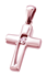 Bild von Anhänger Edelstahl Kreuz 22x16mm mit Zirkonia matt/glänzend, bicolour oder PVD rosé 