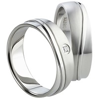 Bild von Ring Edelstahl gefasste Steine / Damenring Gr. 50-62