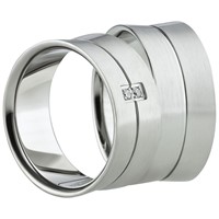 Bild von Ring Edelstahl gefasste Steine / Damenring Gr. 50-62