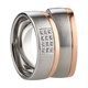 Bild von Ring Edelstahl PVD Rosé bicolour mit gefassten Zirkonia Gr. 50-62 