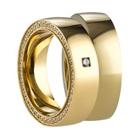 Bild von Ring Edelstahl PVD gelb/ Herrenring Gr. 54-70