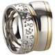 Bild von Ring Edelstahl PVD Gold bicolor Gr. 54-70 