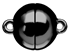 Bild von Edelstahl Schlößchen Kugel 8mm/10mm/12mm matt PVD schwarz 