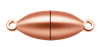 Bild von Edelstahl Schlößchen Olive 6,5mm matt PVD rosé
