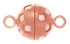 Bild von Edelstahl Schlößchen Kugel 8mm/10mm matt PVD rosé mit Zirkonia 