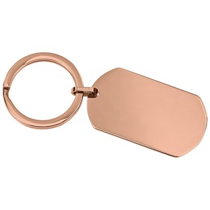 Bild von Edelstahl Schlüsselanhänger PVD Rosé groß oder klein - Abverkauf 
