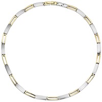 Bild von Edelstahl Armband 19cm bicolour 