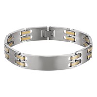 Bild von Armband Edelstahl Identband 21cm PVD gelb oder PVD schwarz 