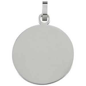 Bild von Gravurplatte Rund Edelstahl 1,4mm stark 20mm, 25mm oder 30mm