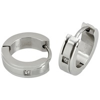 Bild von Creole Titan mit Zirkonia 4mm breit / 11mm Durchmesser