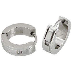 Bild von Creole Titan mit Zirkonia 4mm breit / 11mm Durchmesser 