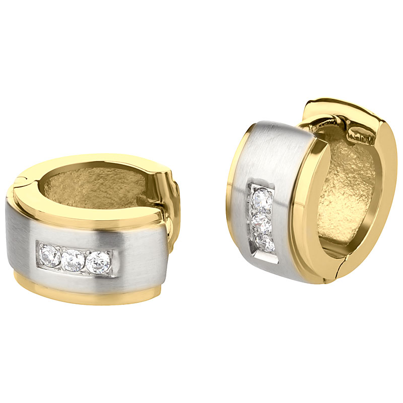 333 Gold Creolen Kleine Scharnier Creolen 14,7mm X 1,65 Mm 1 Paar