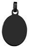 Bild von Edelstahlplatte oval PVD schwarz