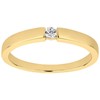 Bild von Ring Edelstahl gefasste Steine / Damenring Gr. 48-66 PVD gold