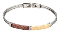 Bild von Armband Edelstahl bicolour 19cm