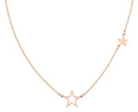 Bild von Collier Edelstahl 50cm Sterne Edelstahl, PVD Rosé 