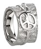 Bild von Ring Edelstahl Peace 1 gefasster Zirkonia / Damenring Gr. 50-62