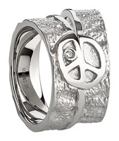 Bild von Ring Edelstahl Peace Gr. 54-70