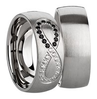 Bild von Partnerringe Edelstahl Unendlich 7,5mm
