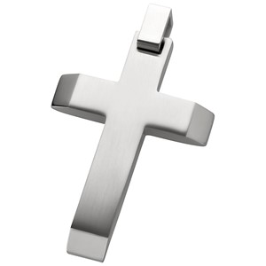 Bild von Edelstahl Anhänger Kreuz 33x23mm 