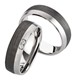 Bild von Ring Titan-Carbon mit gefassten Diamanten á 0,015 CT W/Si Gr. 50-62 