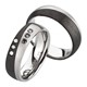 Bild von Ring Titan-Carbon mit gefasstem Diamant 0,015 CT W/Si Gr. 50-62 