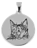 Bild von Edelstahlplatte rund 24mm Katze 