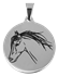 Bild von Edelstahlplatte rund 24mm Pferd