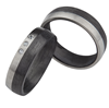 Bild von Ring Titan-Carbon mit Zirkonia / Damenring Gr. 50-62