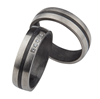 Bild von Ring Titan-Carbon mit Zirkonia / Damenring Gr. 50-62