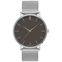 Bild von Gehäusefarbe Silber / Zifferblatt grau: 32mm, 36mm oder 40mm Lederband oder Metallband  